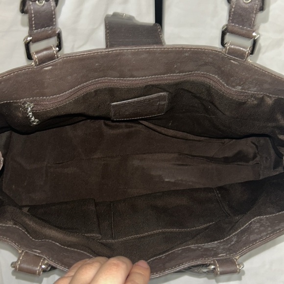 Coach F11346 Hamptons Leather Suede Jacquard Satchel Set - Picture 14 of 15